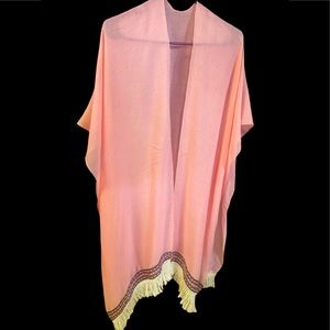 Pink summer poncho